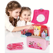 Pet Care Play Set Doctor Kit for Kids, Doctor Pretend Play Vet Dog Grooming Toys Puppy Dog Carrier Feeding Dog Backpack Brodster Market