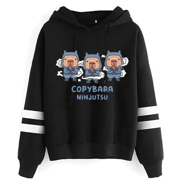 Kawaii Cartoon Capybara Hoodies Women/men Harajuku Fashion Graphic Streetwear Unisex Winter Warm Sweatshirts Hooded Female/male Brodster Market