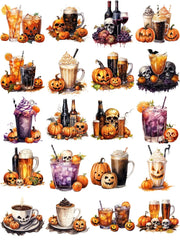 Halloween Drinks Stickers Crafts And Scrapbooking stickers kids toys book Decorative sticker DIY Stationery Brodster Market
