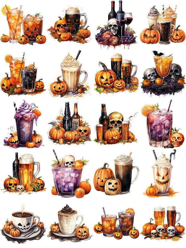 Halloween Drinks Stickers Crafts And Scrapbooking stickers kids toys book Decorative sticker DIY Stationery Brodster Market