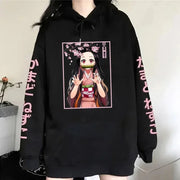 Autumn And Winter Popular Anime Kamado Nezuko Printed Hooded Hoodies For Women Coat Fashion Plus Size Clothing Brodster Market