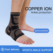 1 PC Outdoor Sports Knitting Elastic Copper Ankle Protection, Ankle Sprain Protection, Ankle Wrist Daily Exercise Cycling equipm Brodster Market