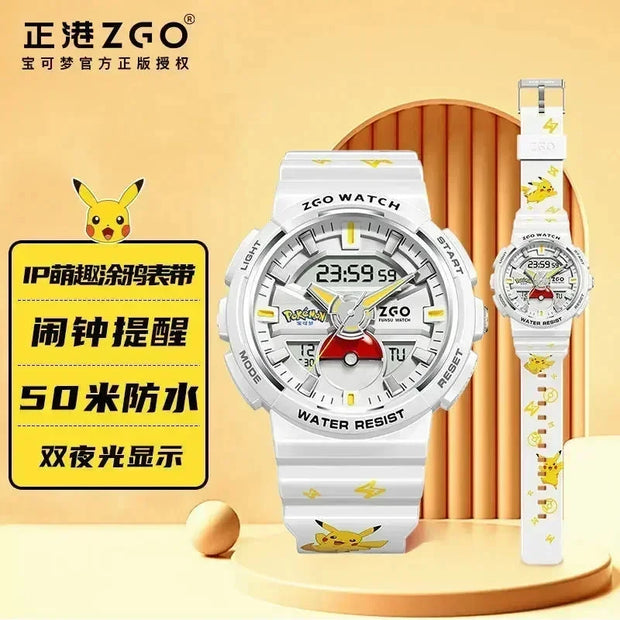 ZGO Co-branded Pokemon Cartoon Pikachu Watches Student Sports Waterproof Electronic Watch Gifts Brodster Market