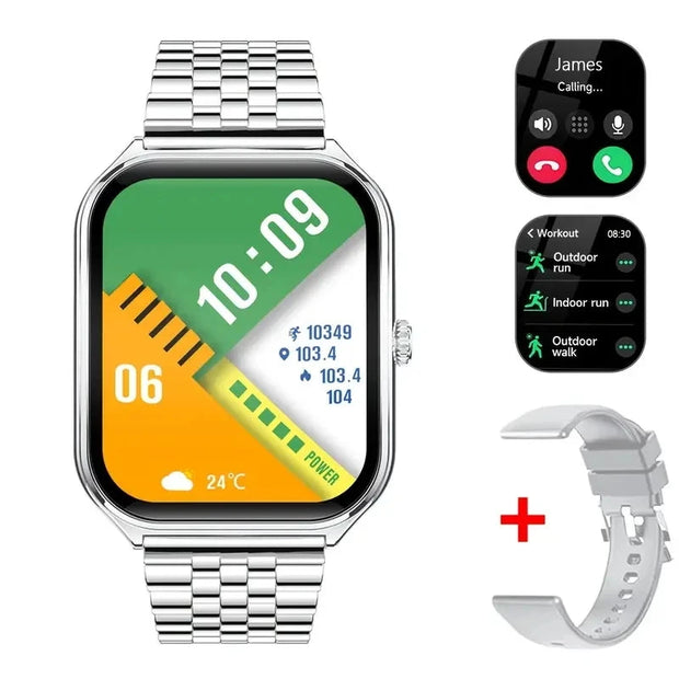 New Ultra Thin Smart Watch men 1.96" AMOLED 360*360 HD Pixel Display Always Show Time Call Reminder Smartwatch Ladies For huawei Brodster Market