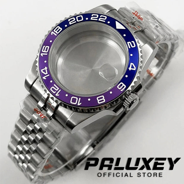 NH35 40mm Diver Waterproof For NH34 NH35 NH36 ETA2824 Movement Black Purple GMT Bezel Sapphire Glass Watch Case Glide Lock Clasp Brodster Market