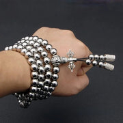 Titanium Steel Bracelet Necklace Chain Prayer Beads Self Defense Waist Faith Buddha Cross Pendant Mens Gadgets For Jewelry Gifts Brodster Market