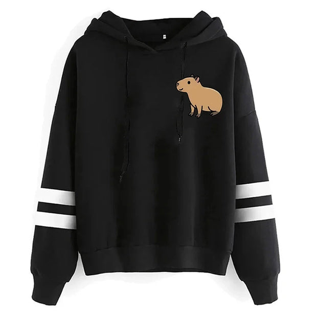 Kawaii Cartoon Capybara Hoodies Women/men Harajuku Fashion Graphic Streetwear Unisex Winter Warm Sweatshirts Hooded Female/male Brodster Market
