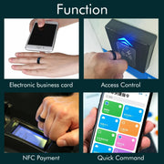 Ntag216 NFC Epoxy Ceramic Finger Ring Programmable 888 Bytes for Men or Women Gift Ring Brodster Market