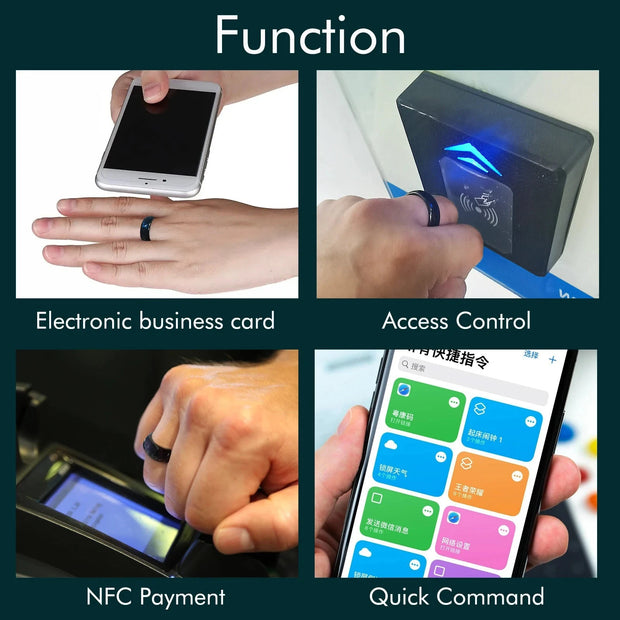 Ntag216 NFC Epoxy Ceramic Finger Ring Programmable 888 Bytes for Men or Women Gift Ring Brodster Market