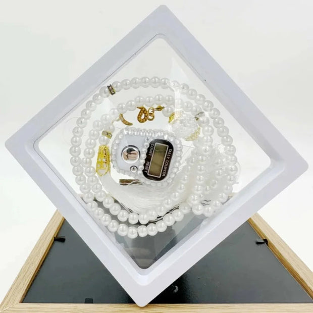 Muslim Prayer Beads Bracelet And Finger Counter Set Colour 99 Imitation Pearl Bracelets Resettable Finger Counter Ring Brodster Market