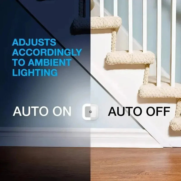 LED Square Night Light, Plug-In Intelligent Induction Light, Bedroom Energy-Saving Light, Indoor Lighting Induction Night Light Brodster Market