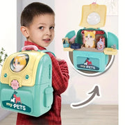 Pet Care Play Set Doctor Kit for Kids, Doctor Pretend Play Vet Dog Grooming Toys Puppy Dog Carrier Feeding Dog Backpack Brodster Market