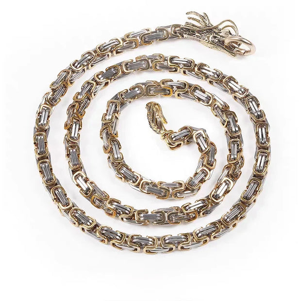 EDC Self Defense Whip Titanium Steel Necklace Fashion Chain Waist Dragon Head Pendants Bracelets Boy Gadgets For Men Cool Gifts Brodster Market