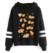 Kawaii Cartoon Capybara Hoodies Women/men Harajuku Fashion Graphic Streetwear Unisex Winter Warm Sweatshirts Hooded Female/male Brodster Market