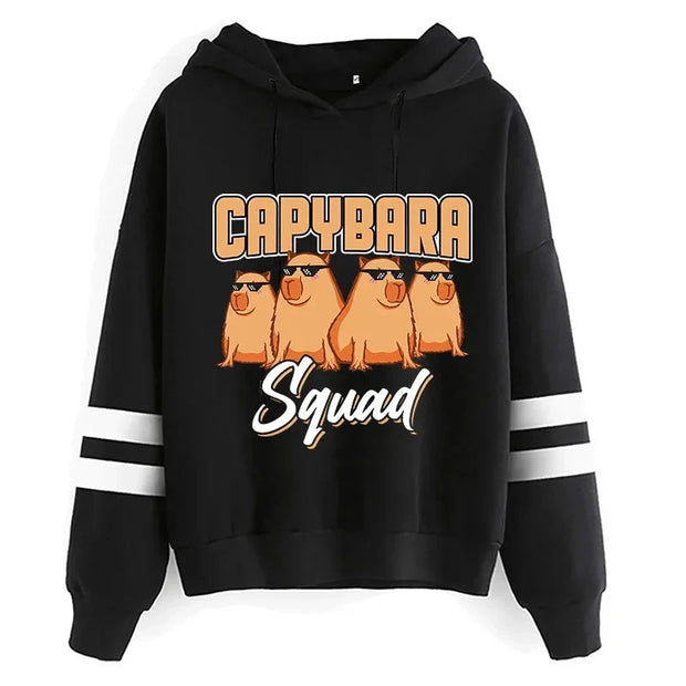 Kawaii Cartoon Capybara Hoodies Women/men Harajuku Fashion Graphic Streetwear Unisex Winter Warm Sweatshirts Hooded Female/male Brodster Market