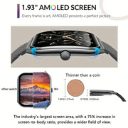 New Ultra Thin Smart Watch men 1.96" AMOLED 360*360 HD Pixel Display Always Show Time Call Reminder Smartwatch Ladies For huawei Brodster Market