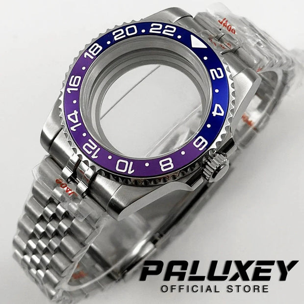 NH35 40mm Diver Waterproof For NH34 NH35 NH36 ETA2824 Movement Black Purple GMT Bezel Sapphire Glass Watch Case Glide Lock Clasp Brodster Market