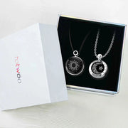 Totwoo Couple Touch Necklaces with Natural Agate for long distance relationship gifts Brodster Market