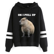 Kawaii Cartoon Capybara Hoodies Women/men Harajuku Fashion Graphic Streetwear Unisex Winter Warm Sweatshirts Hooded Female/male Brodster Market