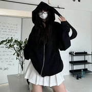 2025 Autumn Kawaii Bunny Big Extra Ears Hoodie Long Sleeve Hooded Sweatshirt Y2K Style Fashion Rabbit Oversized Zip-up Hoodies Brodster Market