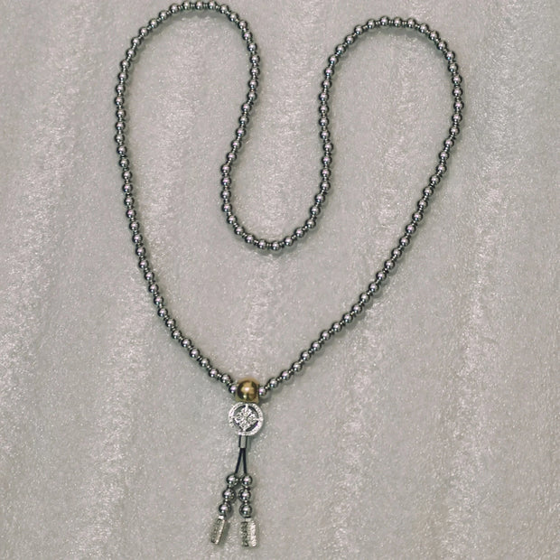 Titanium Steel Bracelet Necklace Chain Prayer Beads Self Defense Waist Faith Buddha Cross Pendant Mens Gadgets For Jewelry Gifts Brodster Market