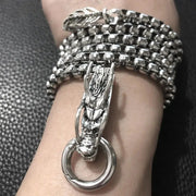 Dragon Head Pendants Bracelets EDC Self Defense Whip Titanium Steel Necklace Fashion Chain Waist Boy Gadgets For Men Cool Gifts Brodster Market