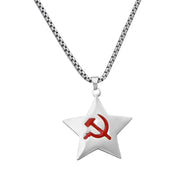 USSR Faith Five-Pointed Star Pendant Necklace Men Fashion Jewelry Chain Boy EDC Gadgets Lovers Gifts For Male Female Women Girls Brodster Market