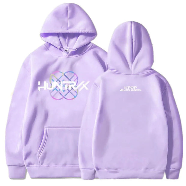 KPop Demon Hunters Huntrix Logo Hoodie Women Men Clothing Loose Fleece Movie Printing 2025 Pullovers Graphic Hoodies Female Top Brodster Market