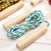 Kids Student Skipping Rope Wooden Handle Colorful Braiding Rope Men Women Skipping Rope Boys Girls Fitness Training Jump Ropes Brodster Market