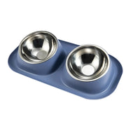 Stainless Steel Pet Bowl Anti-Spill Double Bowl for Dogs Cats Non-Slip Base Raised Design Durable Easy Clean Food Water Dish Brodster Market