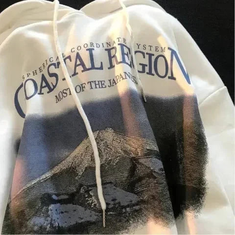 American High Street Men Women Hoodies Autumn Winter y2k Fashion Pullover Sweatshirt landscape Graphic Print Tops Clothes Brodster Market