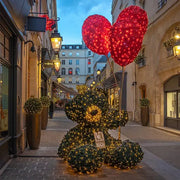 Christmas Holiday Commercial Street Decoration Popular 3D LED Christmas Teddy Bear Lights