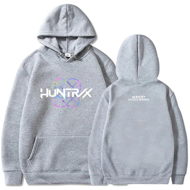 KPop Demon Hunters Huntrix Logo Hoodie Women Men Clothing Loose Fleece Movie Printing 2025 Pullovers Graphic Hoodies Female Top Brodster Market