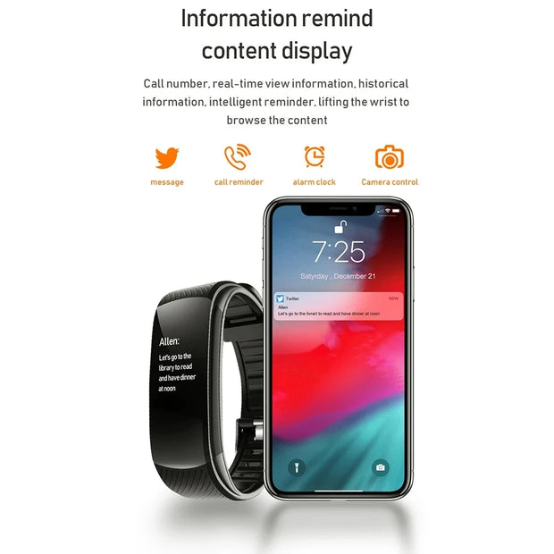 Fitness Bracelet Blood Pressure Measurement Pedometer Smart Band Heart Rate Monitor Waterproof Health Tracker Watch A Brodster Market