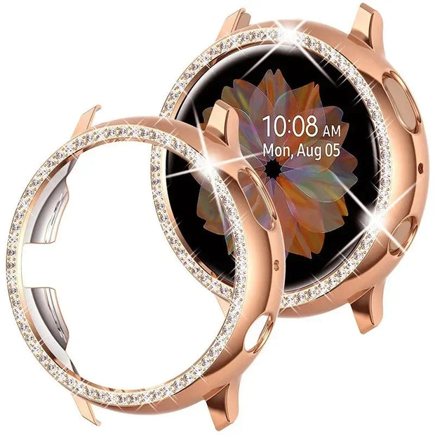 Diamonds Case for Samsung Galaxy Watch Active 2 40mm 44mm Bumper Anti-scratch Protector HD Full Coverage Screen Protection Case Brodster Market