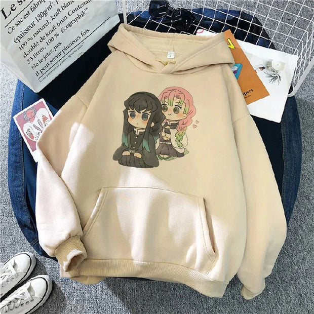 Tokito Hoodies Women Japanese Anime Hood Women 90s Sweater Casual Sweatshirts for Women Winter Fleece Harajuku Street Hoody Brodster Market