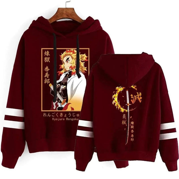 New Anime Rengoku Kyoujurou Hoodie Men's Fashion Personality Long Sleeve Hooded Sweatshirt Pullover Brodster Market