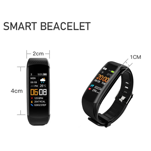Fitness Bracelet Blood Pressure Measurement Pedometer Smart Band Heart Rate Monitor Waterproof Health Tracker Watch A Brodster Market