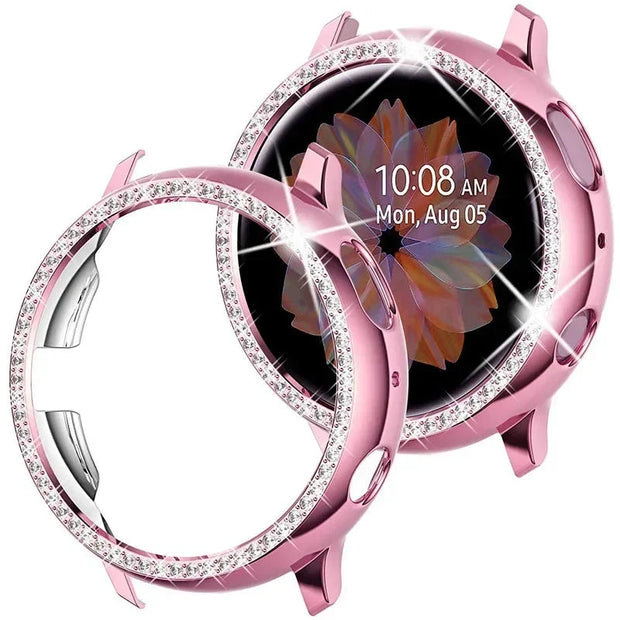 Diamonds Case for Samsung Galaxy Watch Active 2 40mm 44mm Bumper Anti-scratch Protector HD Full Coverage Screen Protection Case Brodster Market