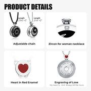 Totwoo Couple Touch Necklaces with Natural Agate for long distance relationship gifts Brodster Market