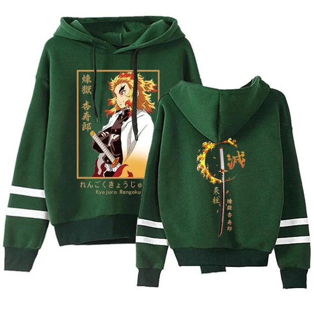 New Anime Rengoku Kyoujurou Hoodie Men's Fashion Personality Long Sleeve Hooded Sweatshirt Pullover Brodster Market
