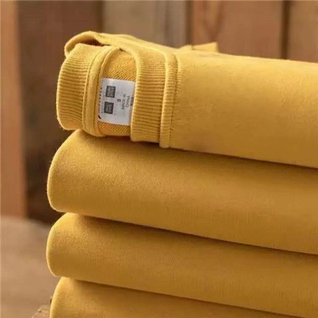 Women Men Autumn Cotton Pullover Sweatshirts O-neck Casual Loose Simple Solid Tops Harajuku Long Sleeve Multicolor Sweatshirts Brodster Market