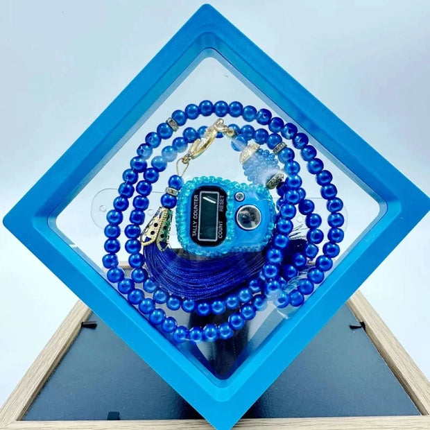 Muslim Prayer Beads Bracelet And Finger Counter Set Colour 99 Imitation Pearl Bracelets Resettable Finger Counter Ring Brodster Market