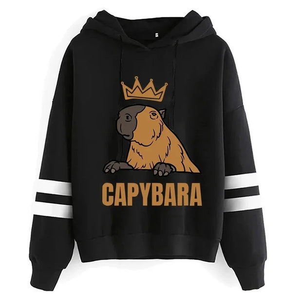 Kawaii Cartoon Capybara Hoodies Women/men Harajuku Fashion Graphic Streetwear Unisex Winter Warm Sweatshirts Hooded Female/male Brodster Market