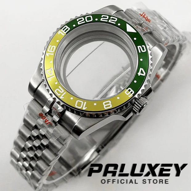 NH35 40mm Diver Waterproof For NH34 NH35 NH36 ETA2824 Movement Black Purple GMT Bezel Sapphire Glass Watch Case Glide Lock Clasp Brodster Market