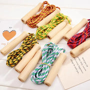 Kids Student Skipping Rope Wooden Handle Colorful Braiding Rope Men Women Skipping Rope Boys Girls Fitness Training Jump Ropes Brodster Market