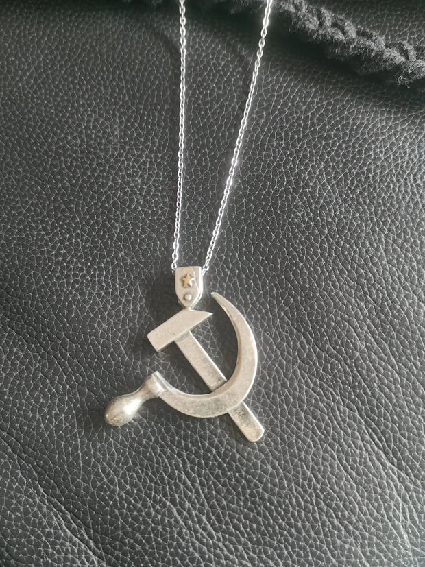 Y2k Charms USSR Faith Hammer and Sickle Pendants Cool Necklace Men's Punk Jewelry Chains Boy EDC Gadgets Lovers Girls Gifts Brodster Market