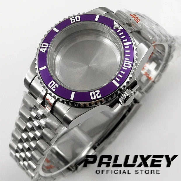 NH35 40mm Diver Waterproof For NH34 NH35 NH36 ETA2824 Movement Black Purple GMT Bezel Sapphire Glass Watch Case Glide Lock Clasp Brodster Market